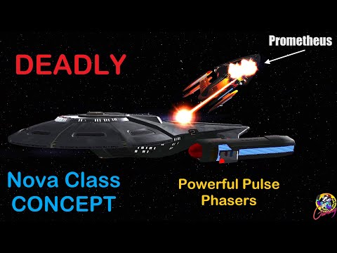 NOVA Class Concept VS Riker's Fleet & Scimitar - Star Trek Starship Battles