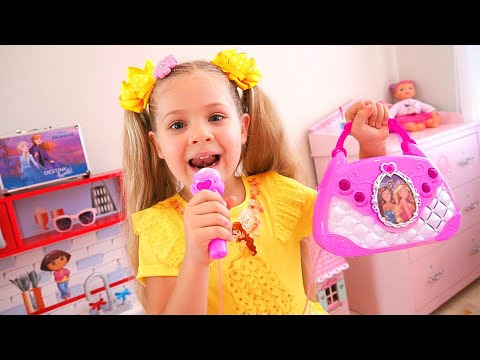 Diana Pretend Play with Musical Instruments for Kids
