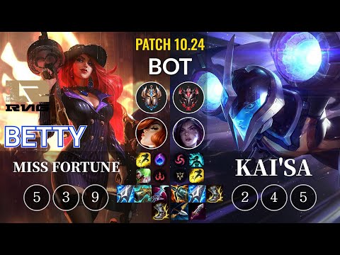 RNG Betty Miss Fortune vs Kai'Sa Bot - KR Patch 10.24