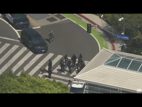 Video | Police action in Santa Monica, officer shot, suspect at large