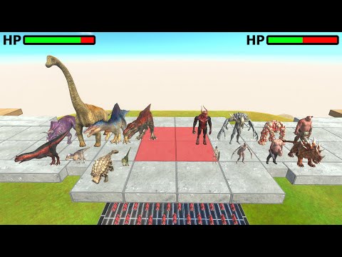 Dinosaurs vs Infernals Tournament on Dynamite Arena - Animal Revolt Battle Simulator