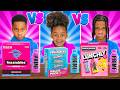 PINK VS BLUE FOOD CHALLENGE