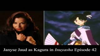 Janyse Jaud's incredible voice acting as Kagura The Wind Sorceress [Inuyasha episode 42]