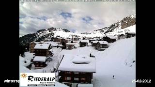 preview picture of video 'Aletsch Riederalp webcam time lapse 2011-2012'