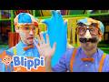 Blippi Learns The 5 Senses At An Indoor Playground BEST OF BLIPPI TOYS Educational Videos