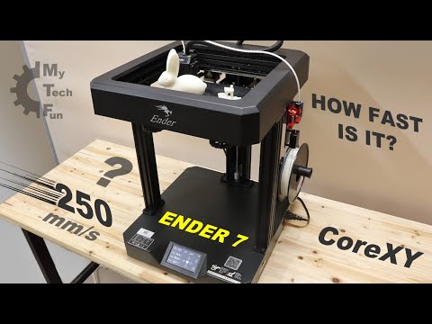 How fast is Ender 7, the coreXY 3D printer from Creality?