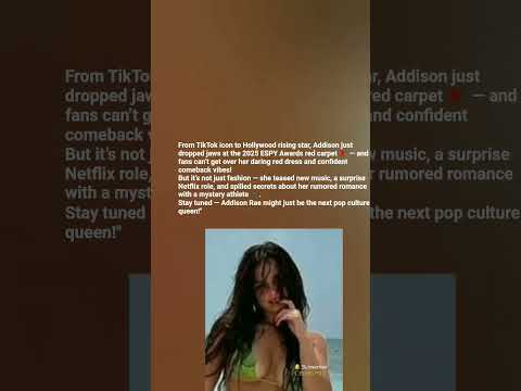 What Addison Rae Just Did Has Fans Going CRAZY #relaxingmusic #spotifymusic