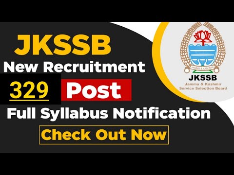 JKSSB | Fresh Recruitment Out | 300+ Vacancies | Age, Syllabus, Preparation @Career Success