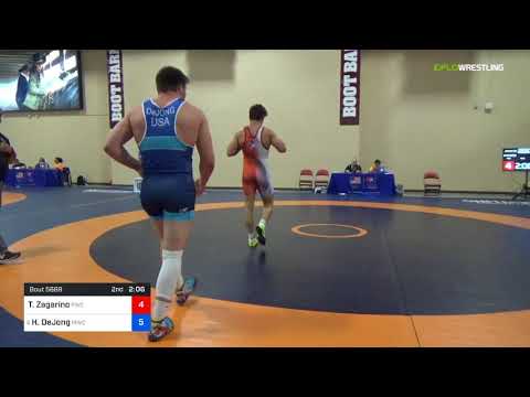 2018 Marine Corps US Open/UWW Junior Freestyle 97 Con 8 #1 - Tanner Zagarino (PWC) Vs. Hunter DeJo