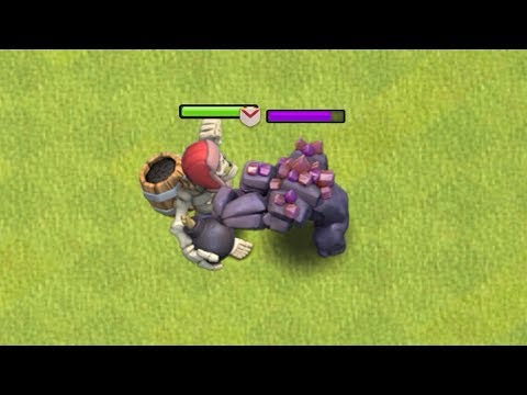 ГОЛЕМ ИЗБИВАЕТ ГИГАНТСКОГО СКЕЛЕТА! ЭПИЧНЫЙ VERSUS BATTLE CLASH OF CLANS