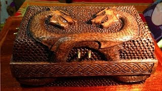 Carved Nordic Dragon Box
