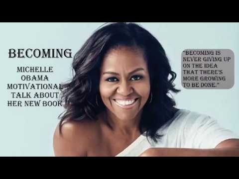 Becoming- Michelle Obama talking about her new book