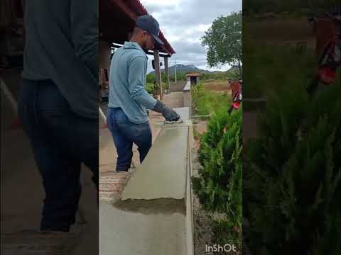 cimento queimado em balaustrada sítio Curralinho Paulista PB #construction #viralvideo  #subscribe