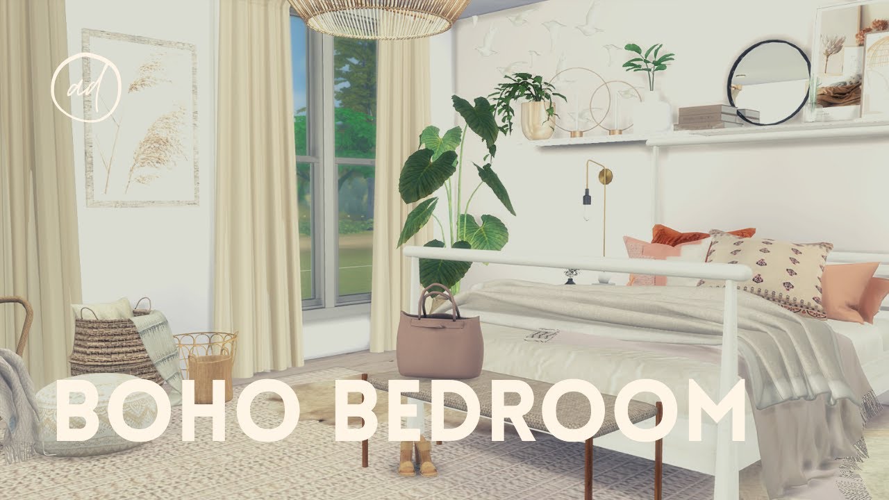 BOHO BEDROOM || Sims 4 || SPEED BUILD