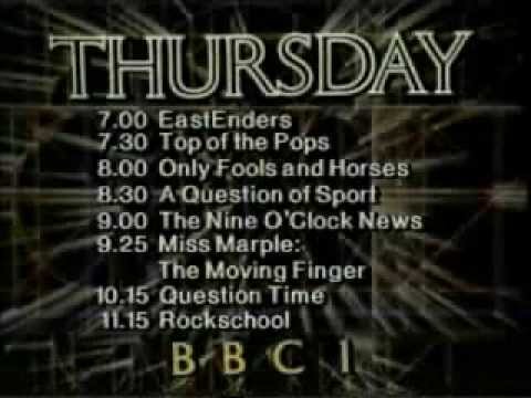 BBC1 Closedown Wednesday 23th April 1986