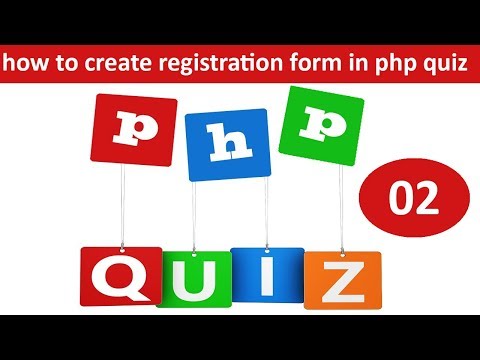 how to create registration form in online quiz in php