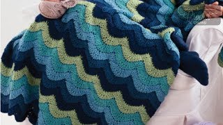 Easy Crochet Ocean Waves Blanket Pattern