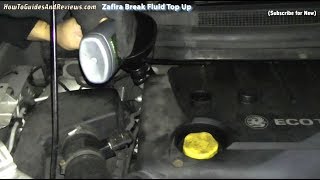 How to Top Up Vauxhall Zafira, Astra Car Brake / Clutch Fluid Reservoir, Where it is