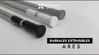 Video de Barral Acero Inoxidable Extensible 110 a 200 cm Ares Gris