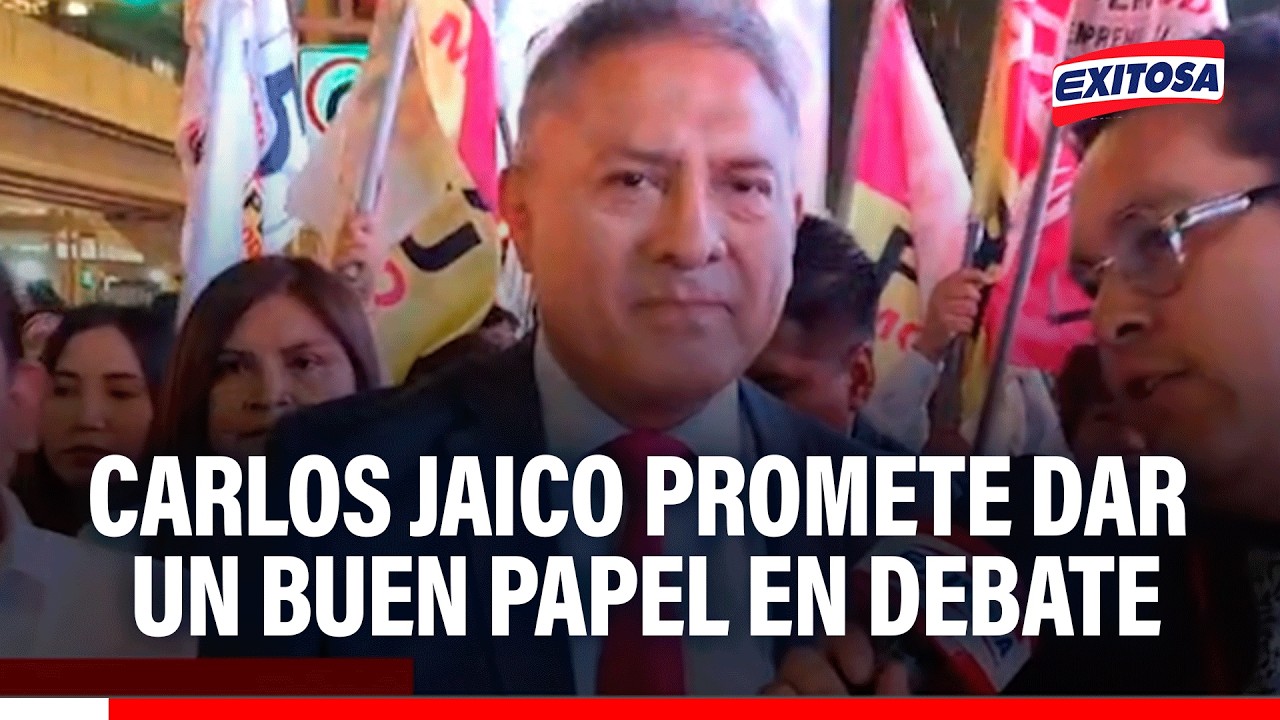 🔴🔵Carlos Jaico llegó al Debate Presidencial acompañado de sus simpatizantes