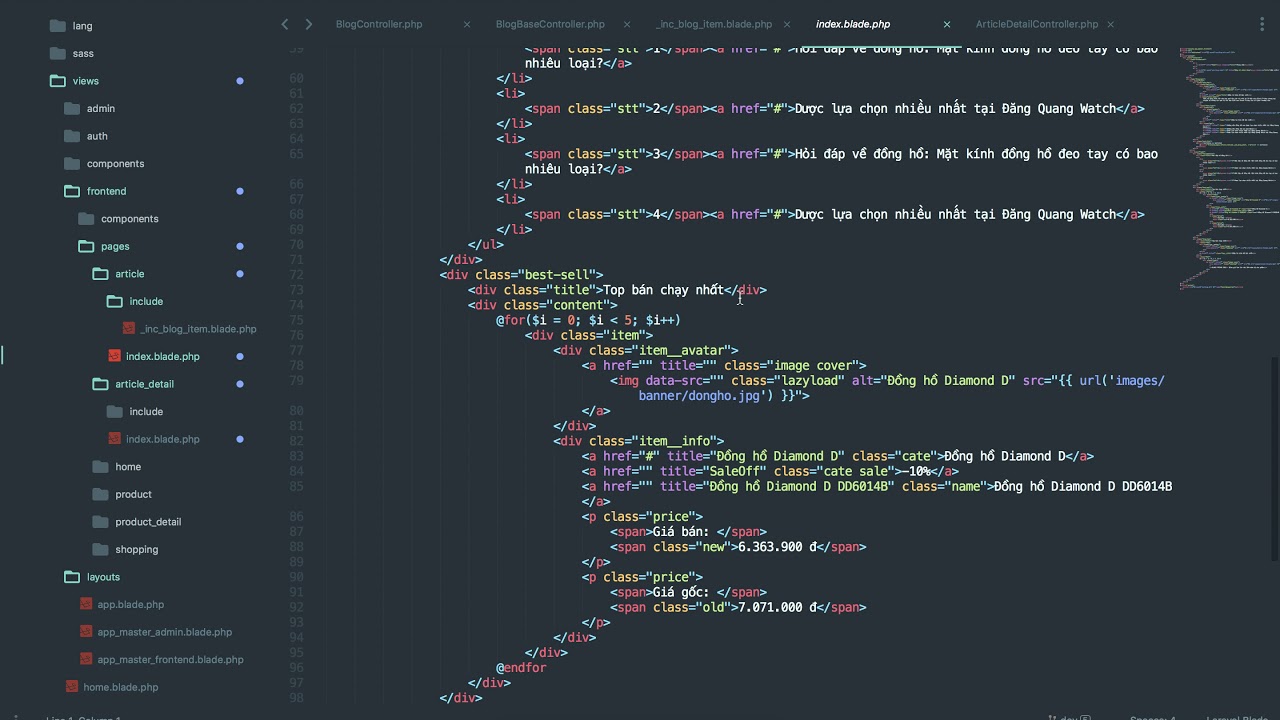 [Seri] - Website đồng hồ - Top bán chạy sản phẩm danh sách bài viết