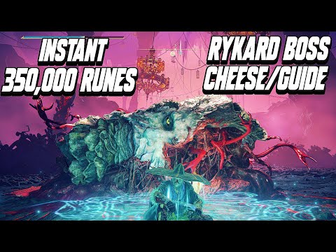 Elden Ring:INSTANT 350,000 RUNES EXPLOIT!"RYKARD,GOD DEVOURING SERPENT"BOSS CHEESE/GUIDE!AFTER 1.03