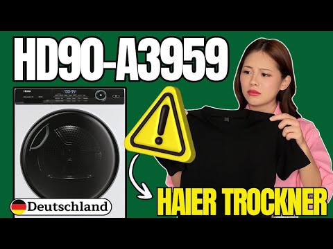 Haier I-PRO SERIE 5 HD90-A3959 Wärmepumpentrockner / 9 kg/A+++ ( (WARNUNG!) ) Haier Trockner Test