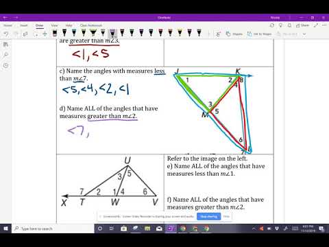 5.3, 5.5, 5.6 Exterior Angle Inequality Theorem