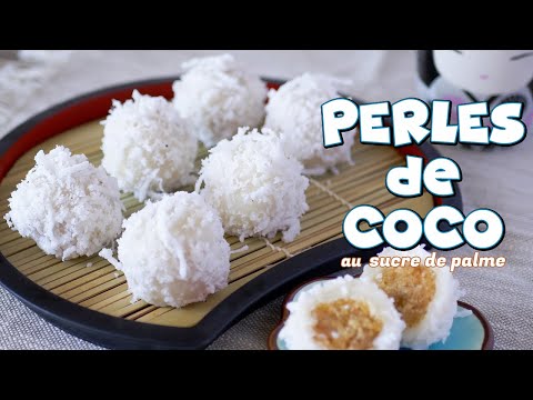 Homemade coconut pearls