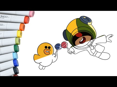 Coloring Page Brawl Stars |  Leon Drawing