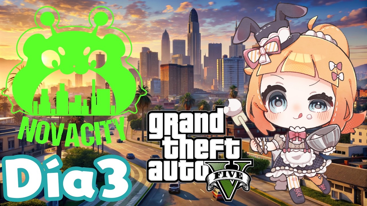 【#NOVACiTY】 Un día tranquilo en un café de sirvientas ☕✨Día3!【#GTAストリーマーサーバー】