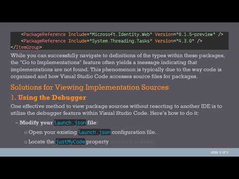 How to View NuGet Package Implementation Sources in Visual Studio Code for Mac