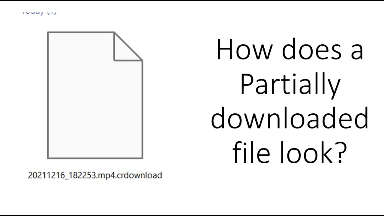 How does a partially downloaded file look??