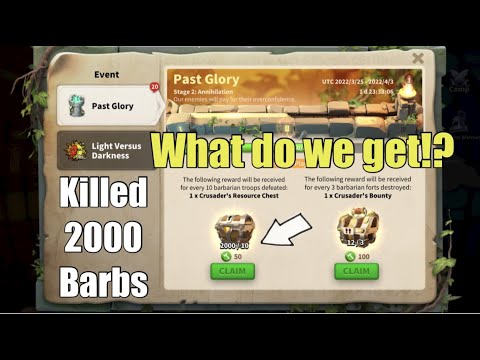 I Killed 2000 Barbs During Past Glory...Is It Worth It? | Rise of Kingdoms