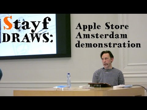 Stayf DRAWS at Apple Store Amsterdam