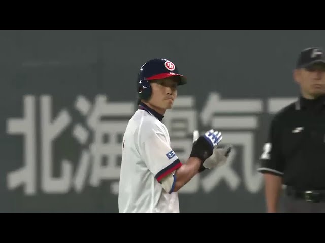 【4回裏】首位浮上へ負けられない!! ファイターズ・中島卓 高いバウンドで前進守備の間を破り追加点!! 2016/9/19 F-M