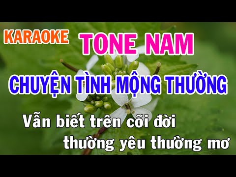Chuyện Tình Mộng Thường Karaoke Tone Nam Nhạc Sống - Phối Mới Dễ Hát - Nhật Nguyễn