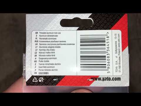 Нитогайка алюминиевая М3, 9 мм, 20 шт. YATO (YT-36451) Нитогайка алюминиевая М3, 9 мм, 20 шт. YATO (YT-36451)