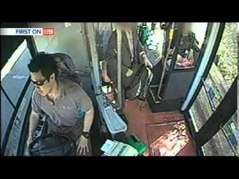Nine News Sydney: Sydney bus cam footage released (1/9/2014)
