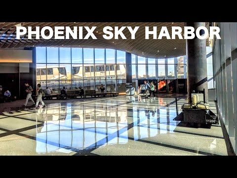 Phoenix Sky Harbor Airport - Entire Terminal 4 Walking Tour