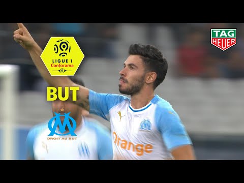 But Morgan SANSON (44') / Olympique de Marseille - RC Strasbourg Alsace (3-2)  (OM-RCSA)/ 2018-19
