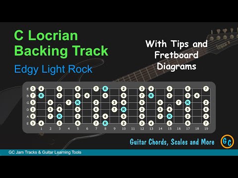 C Locrian Jam Backing Track for Guitar with Tips and Diagrams