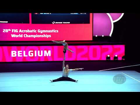 Belgium (BEL) - 2022 Acrobatic Worlds, Baku (AZE) - Balance Qualification  Mixed Pair
