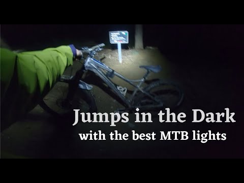 Gloworm Lights vs Jump Trail. Riding McNearly Gnarly with the best night riding MTB lights.