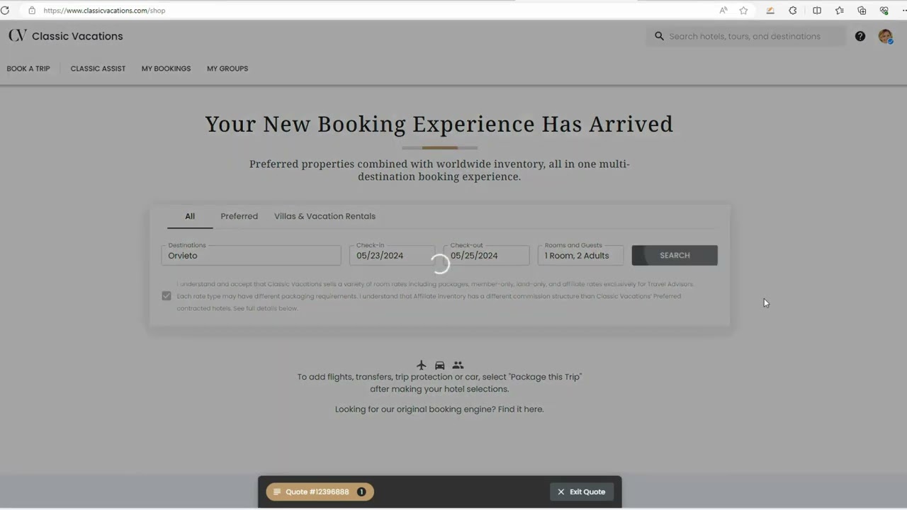 Classic Vacations' NEW Booking Experience Tutorial