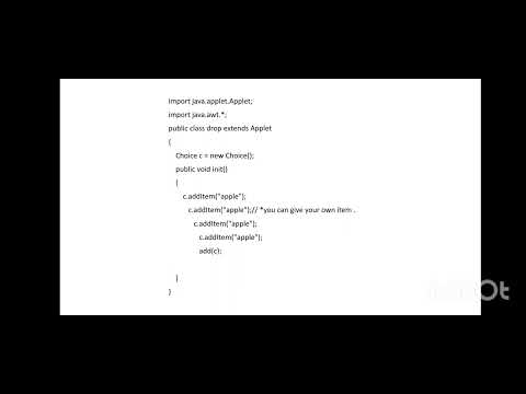 Creating A Simple Code How Drop Down Work Simple Input Form Using Java Applet