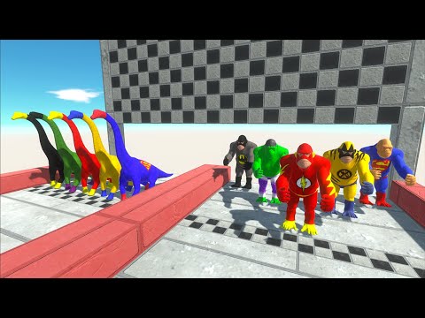 Hunting Competition Between King Kong and Brachiosaurus Dinosaurs - Animal Revolt Battle Simulator