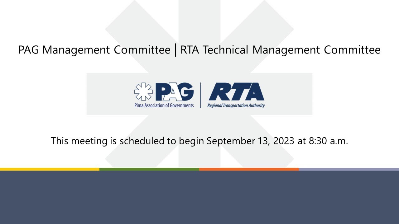 PAG Management Committee | RTA Technical Management Committee - September 13, 2023 8:30 a.m.