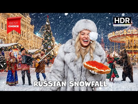 🔥 This Is Not the Moscow You Expect ❄️ Snowy Evening Walk • 4K HDR