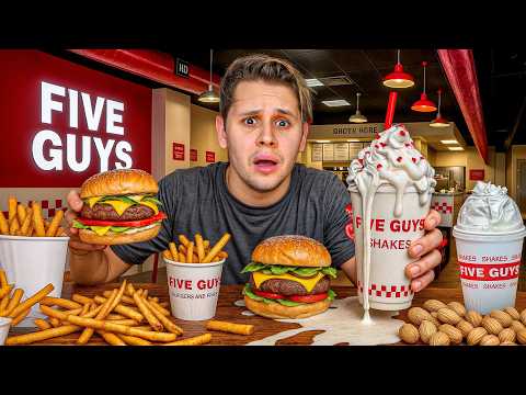 EATING ONLY FIVE GUYS FOR A WEEK🍔 - I'LL GO BROKE😰